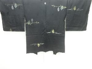 枝葉模様織出し一ツ紋羽織